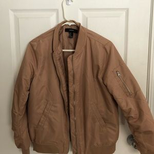 NUDE FOREVER 21 BOMBER JACKET | SIZE MEDIUM